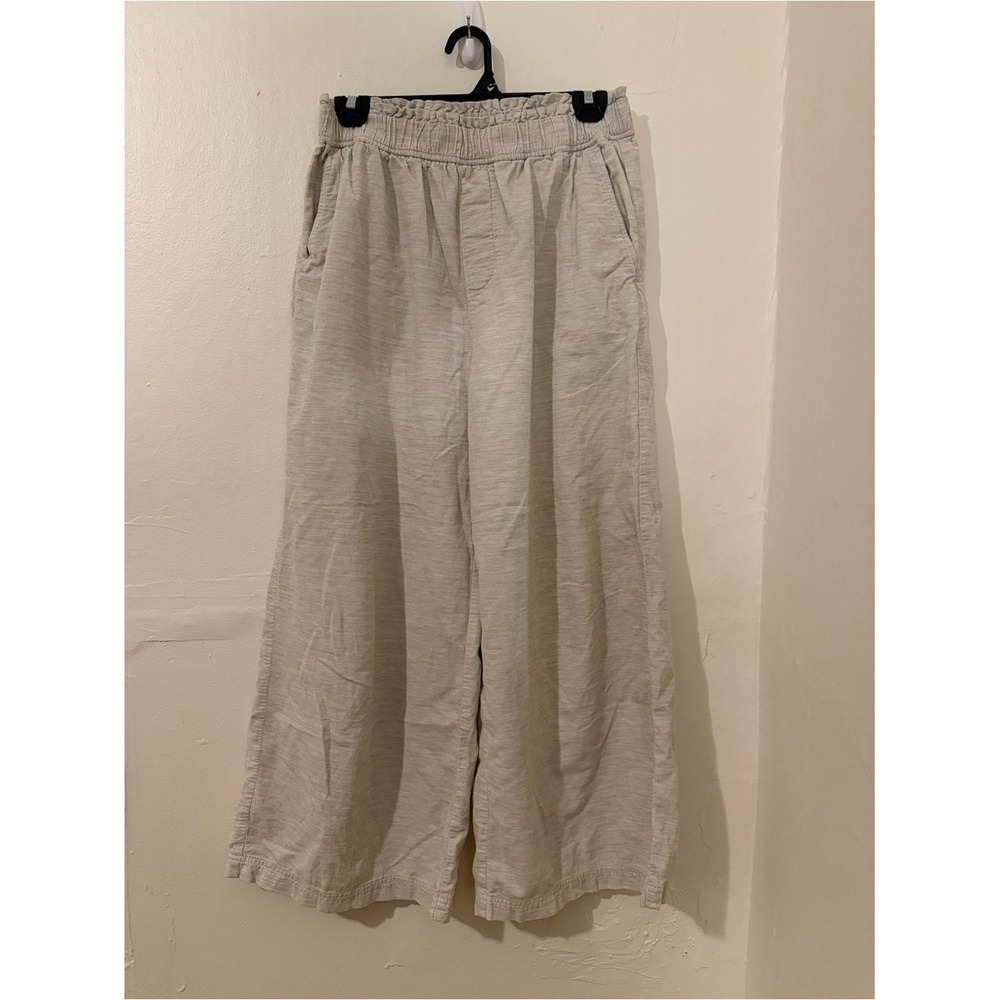 Madewell Light Beige Wide Leg Elastic Waist Pants Size Small